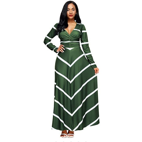 Lovezesent Dresses & Skirts - Women's Striped Print Maxi Dress